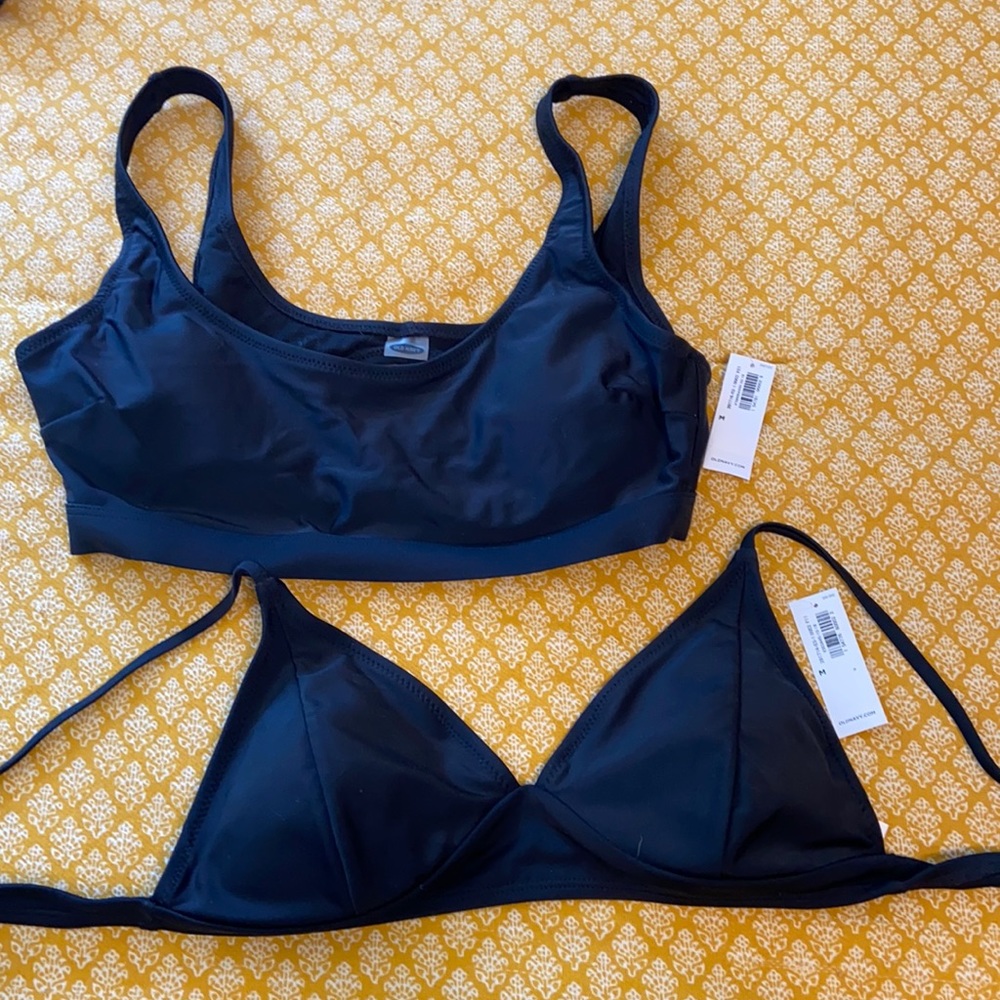 *NWT - TWO FOR ONE* Black Old Navy Bikini Tops
